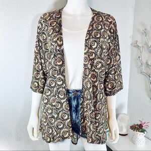 LuLaRoe Patterned Open Front Boho Relaxed Cardigan
